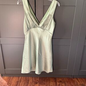 Mint Green Mini Dress with Sleeveless Design